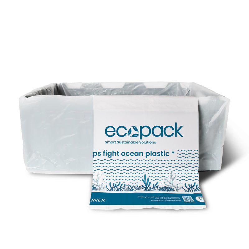 Ecopack Food-Safe Plastic Crate Liners (1 Pack/100 Bags)