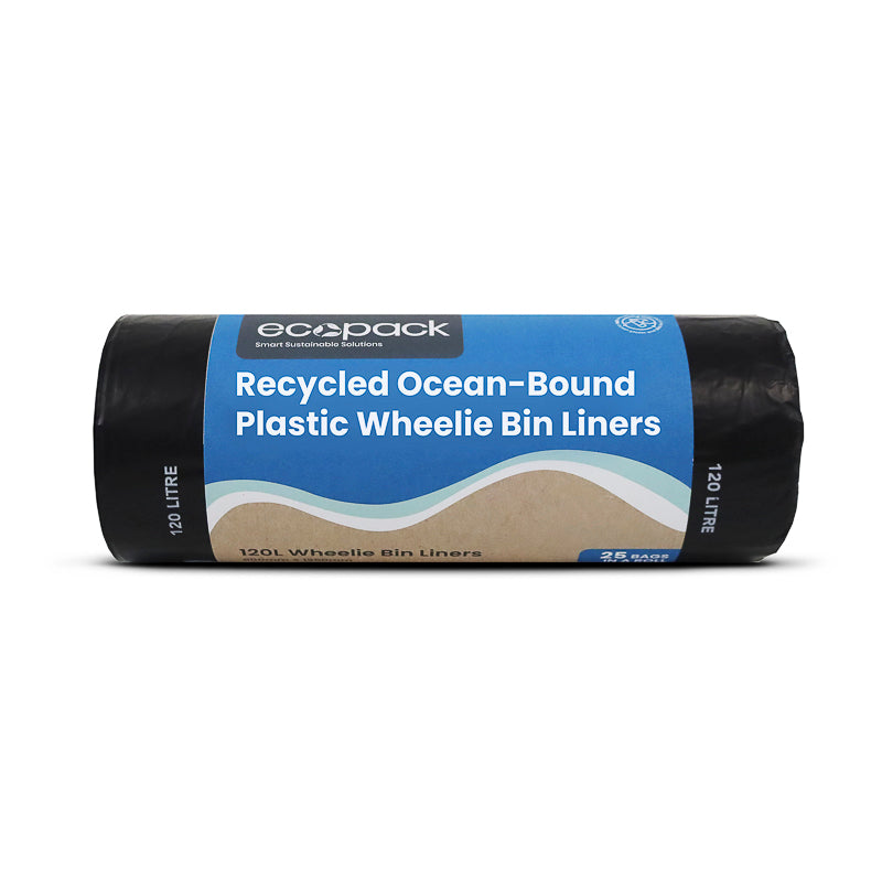 Ecopack 120L XL Recycled Plastic Wheelie Bin Liners Roll