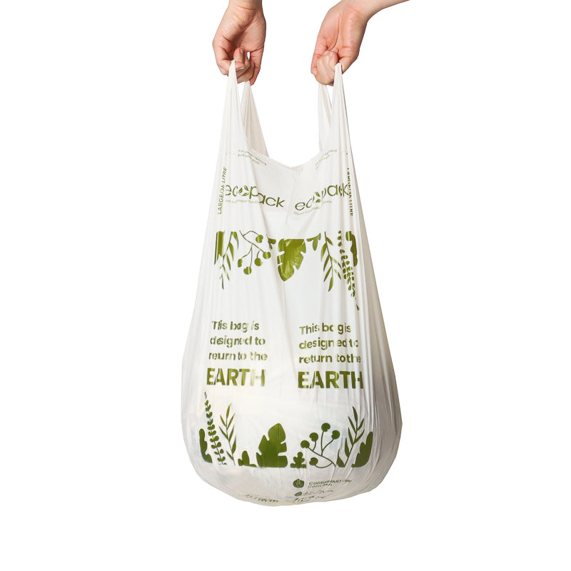 Carry handles of 36L Large Compostable Bin Liner