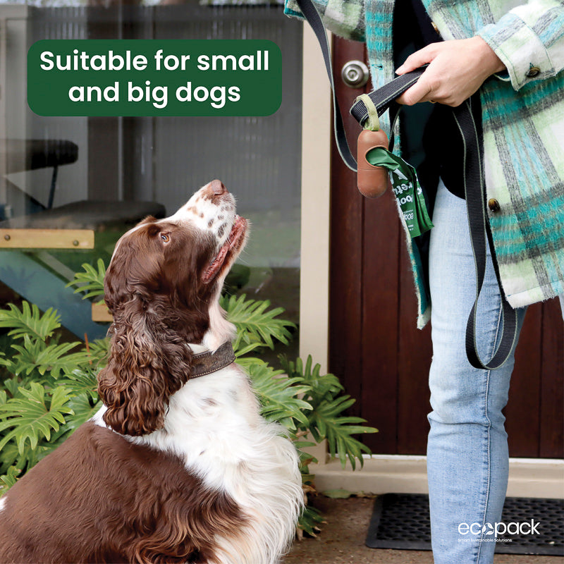 Compostable dog poop bags for small and big dogs