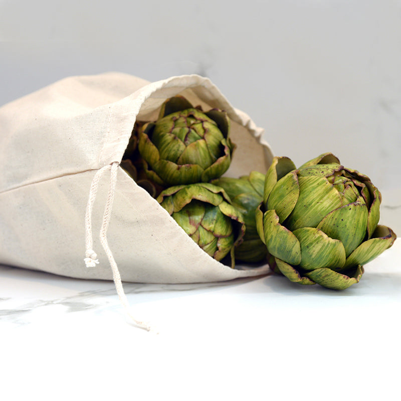 Ecobags Large Natural Calico Drawstring Bag