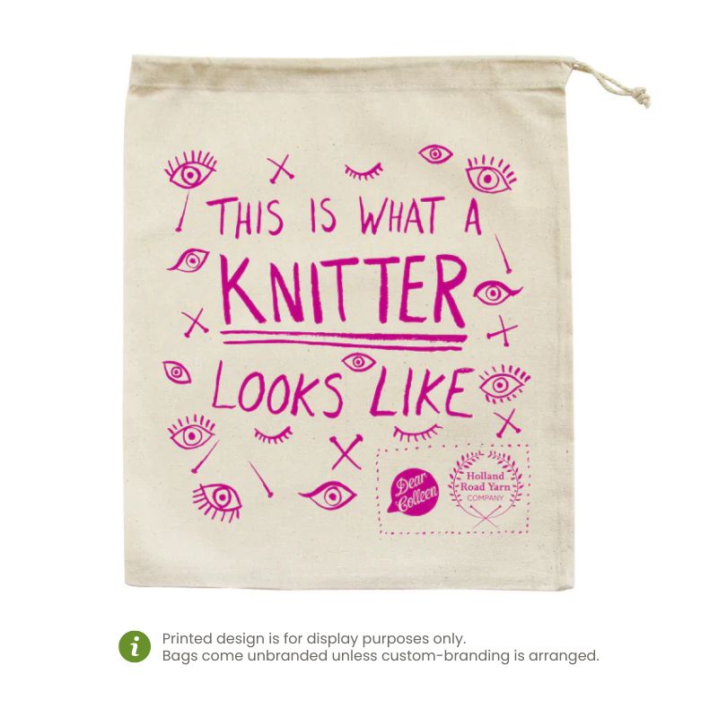 Ecobags Large Natural Calico Drawstring Bag