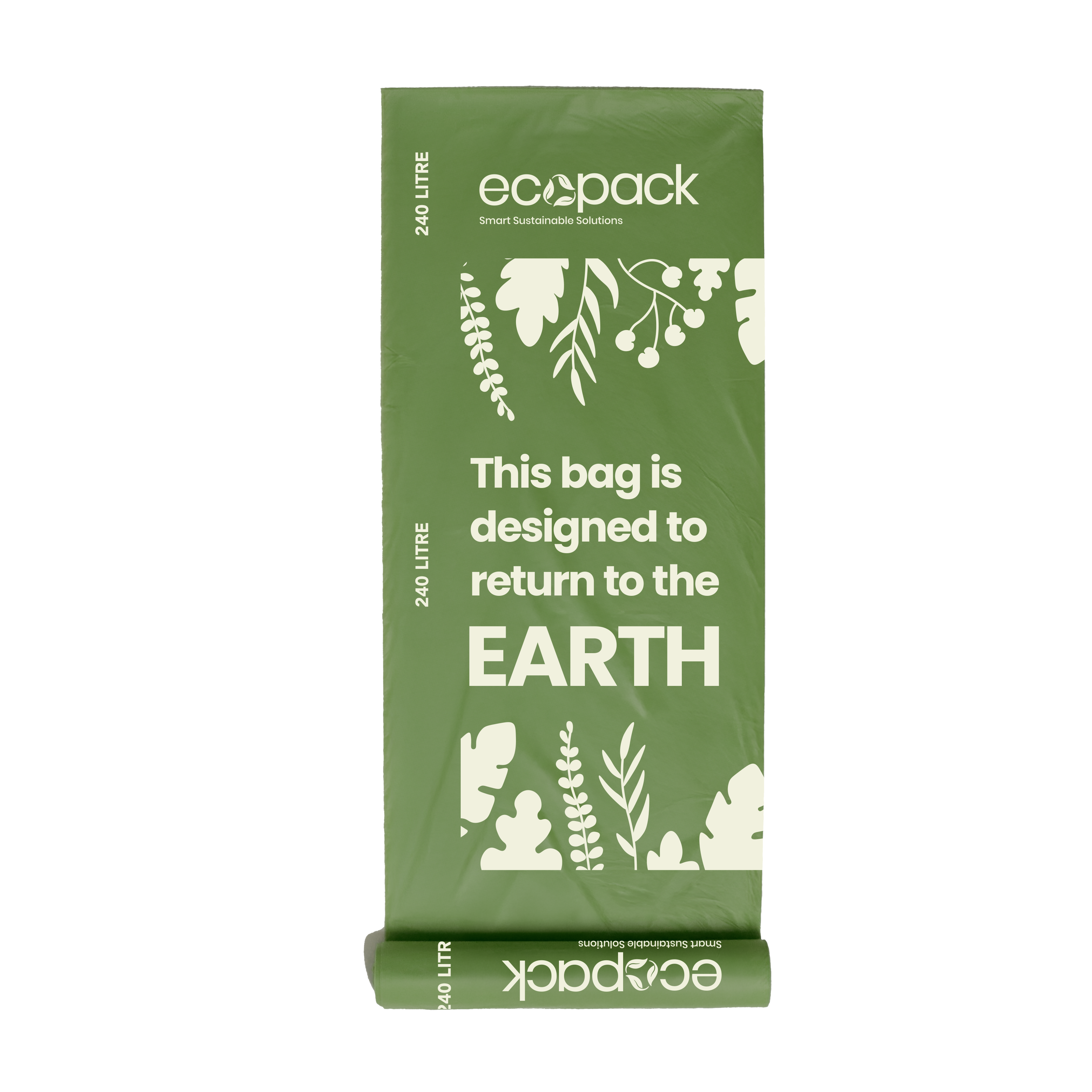 240L Compostable Wheelie Bin Liner - Flat