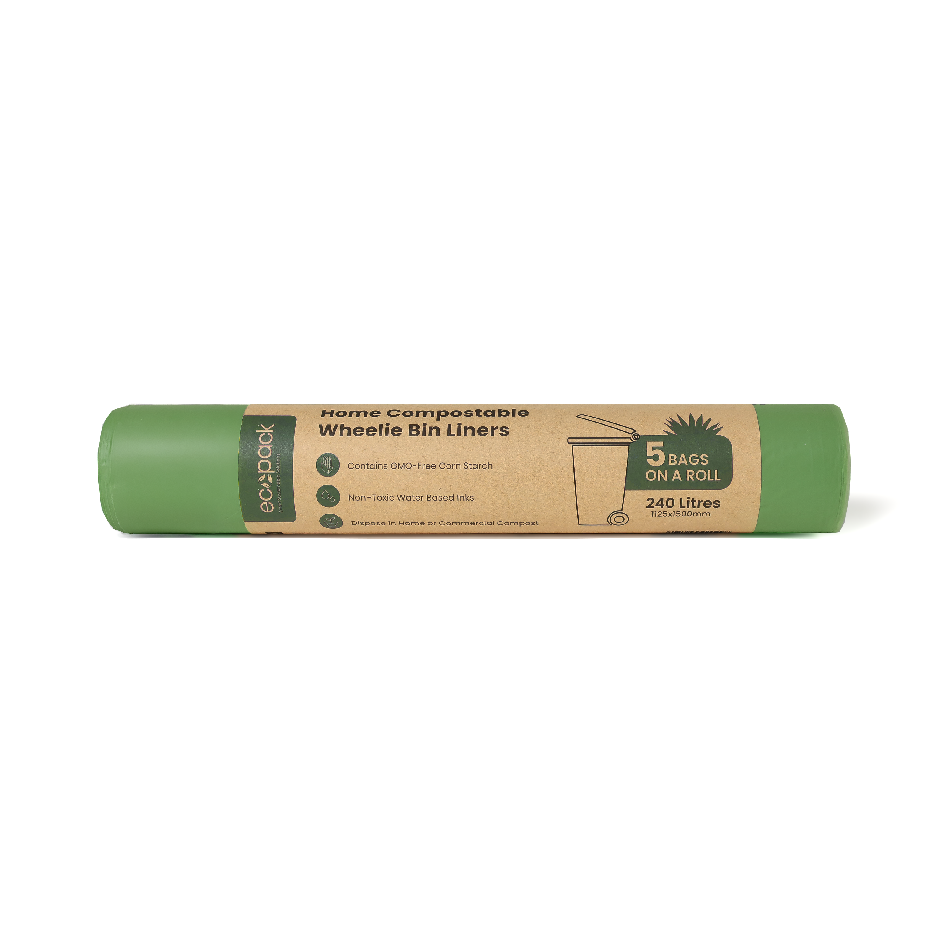 Ecopack 240L Compostable Wheelie Bin Liners