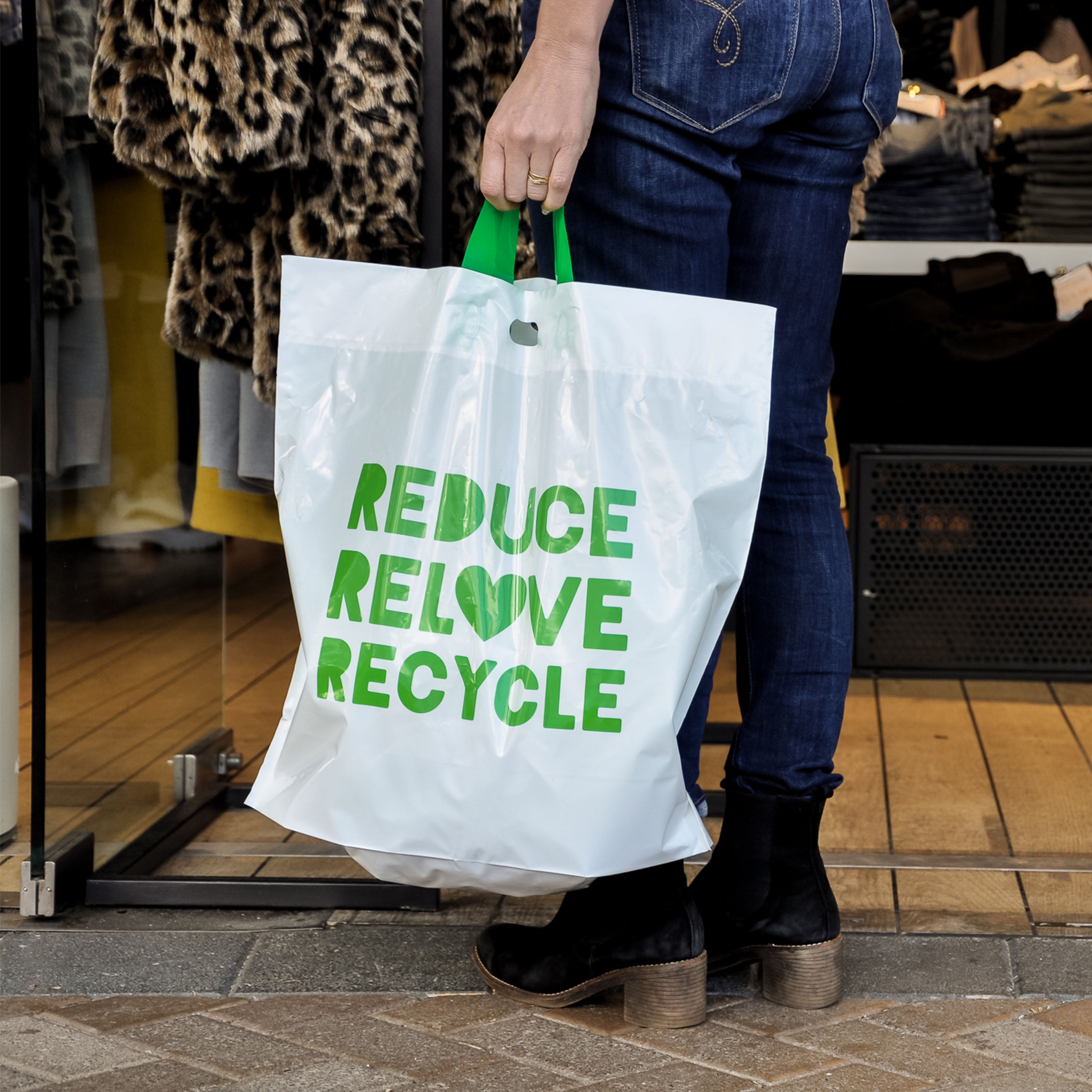 Ecopack Loop Handle Large Reusable Shopping Bag (1 Carton/100 Bags)