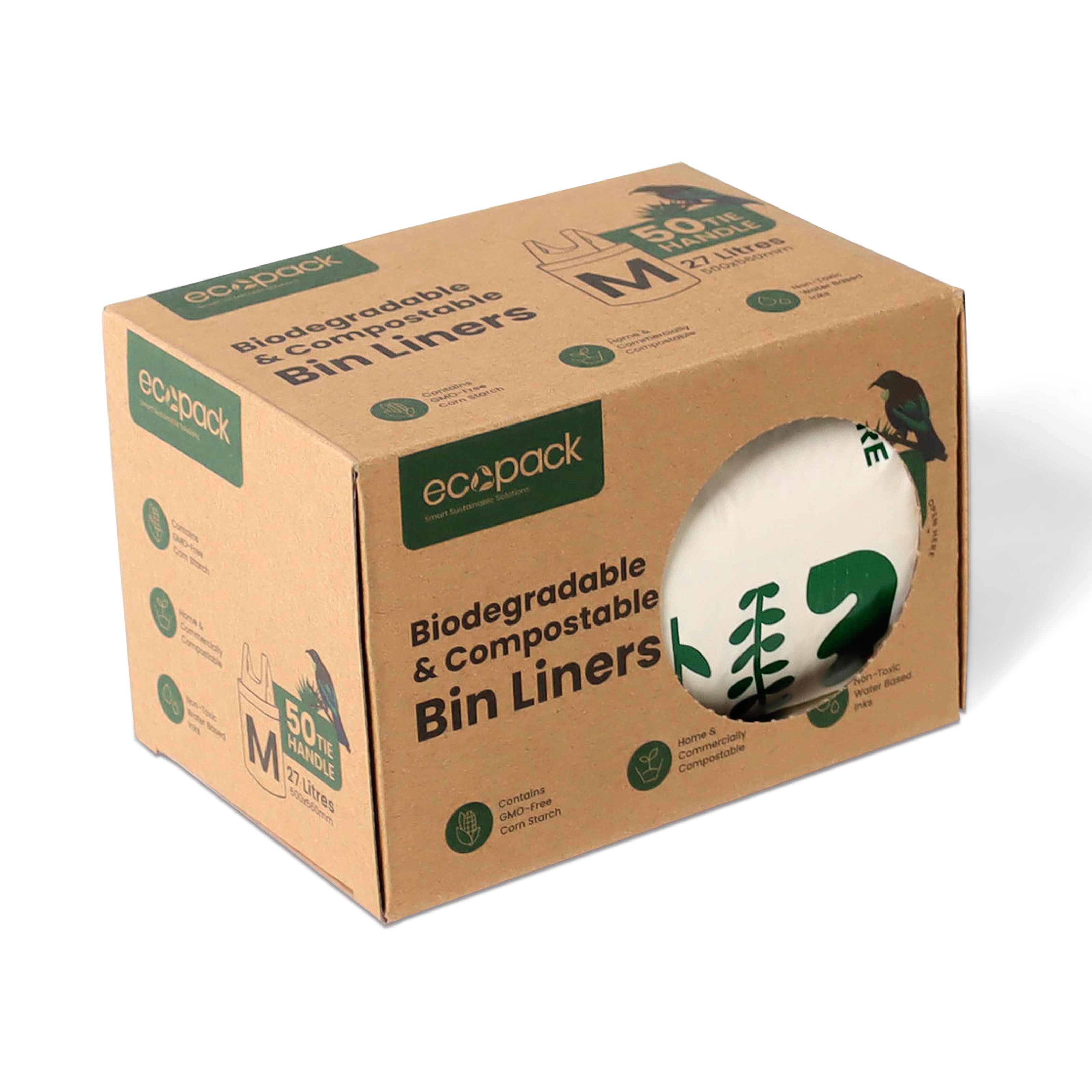 ED4427 27L Medium Compostable Bin Liners - Box of 50