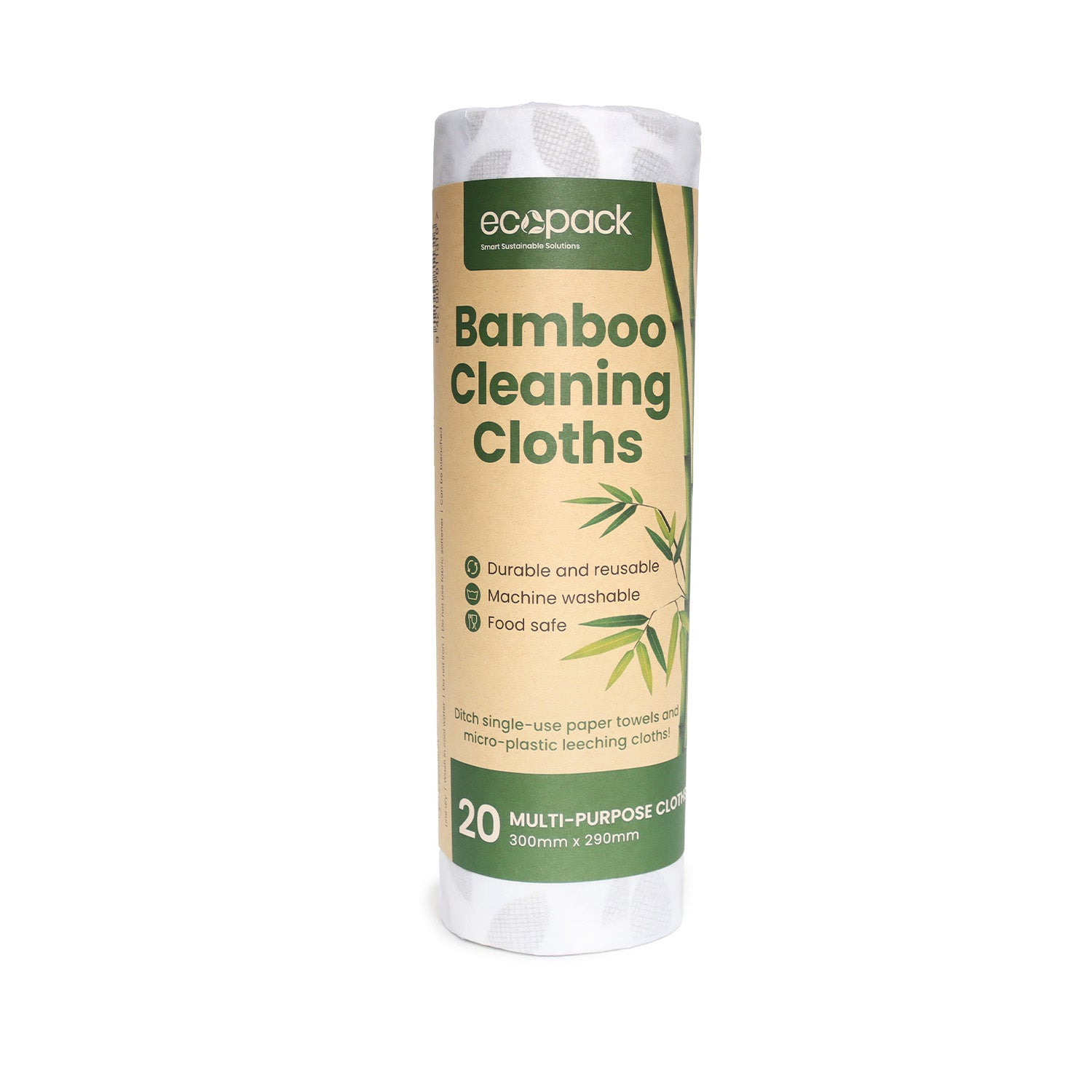 Ecopack Bamboo Cleaning Cloths Roll