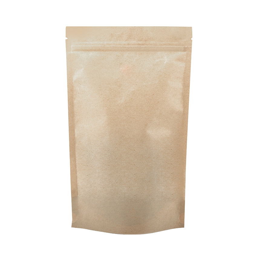 Ecopack Compostable Resealable Stand-Up Kraft Paper Pouches (1 Pack/50 Pouches)