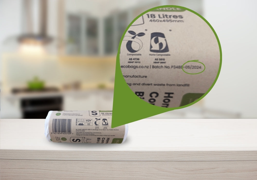 How can I tell if my compostable bags are within their shelf-life?