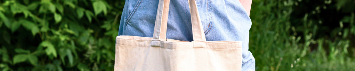 Calico lightweight cotton tote bags