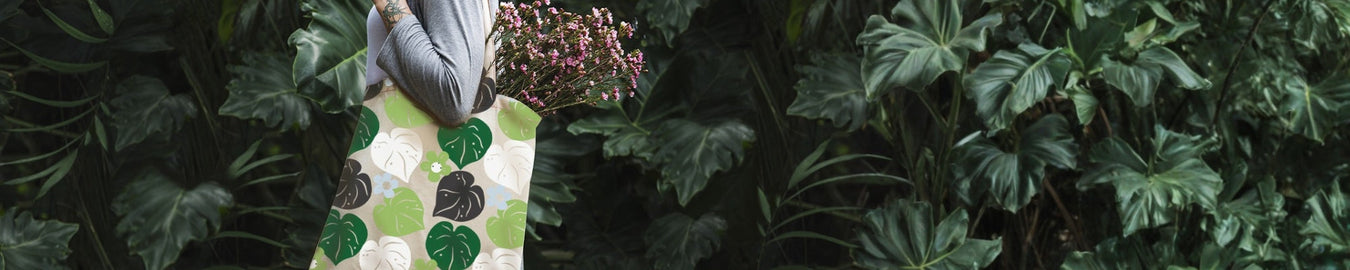 pre-printed designer tote bag