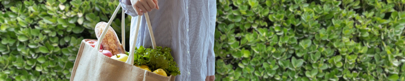 jute bag for carrying groceries