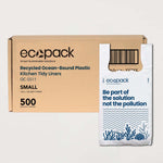Ecopack 11l recycled plastic bin liners carton