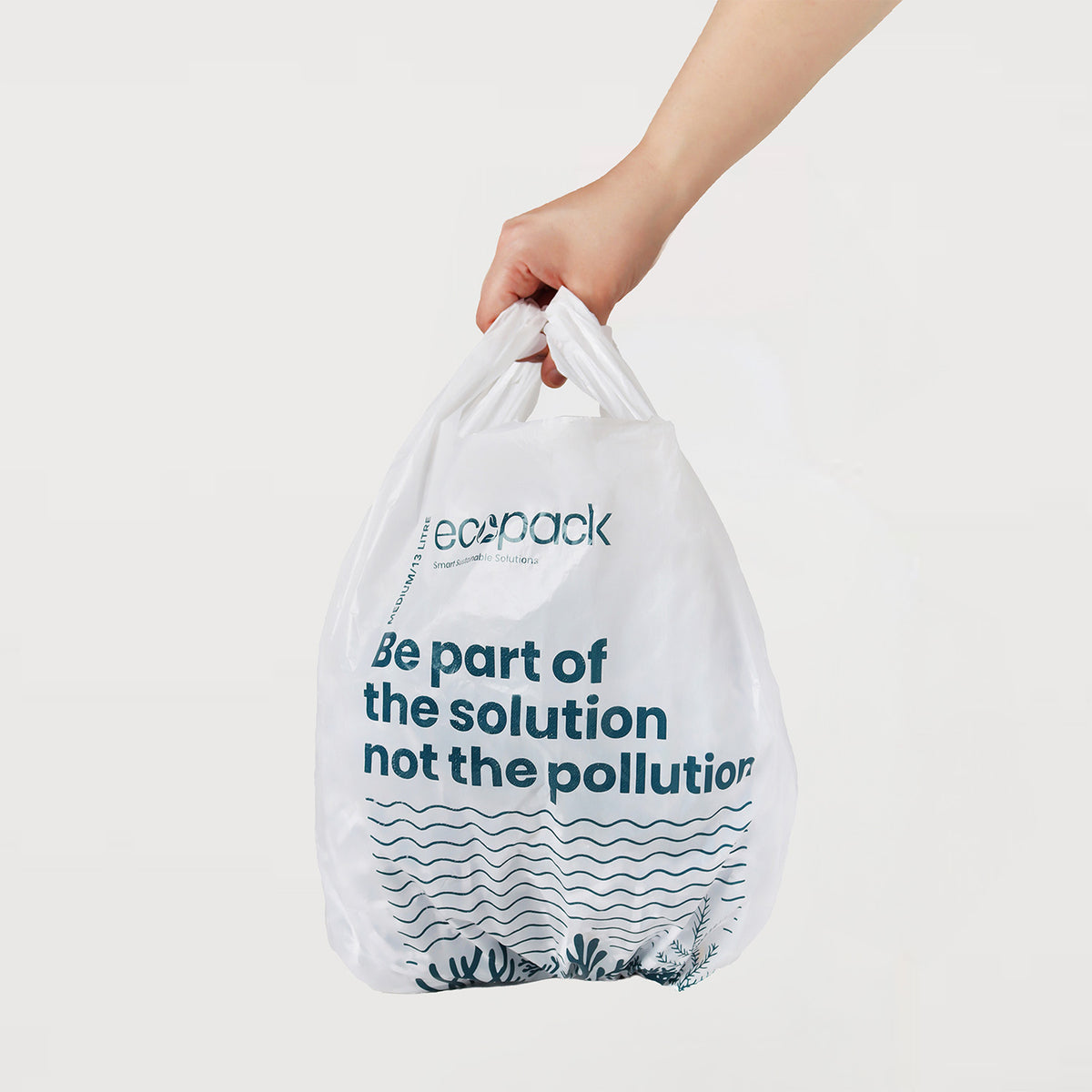 Ecopack 13l recycled plastic bin liners bag