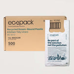 Ecopack 13l recycled plastic bin liners carton