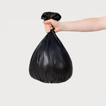 Ecopack 18l black recycled plastic bin liner bag
