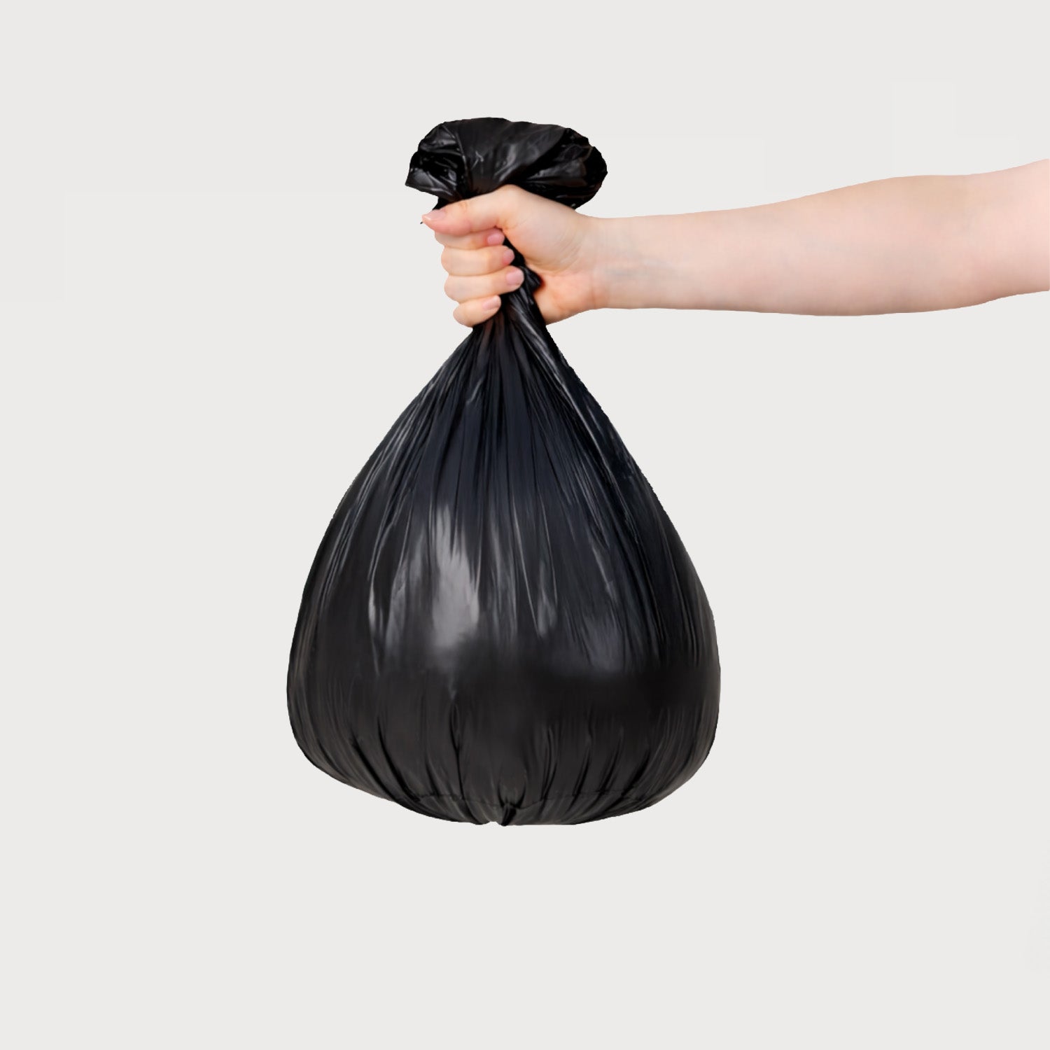 Ecopack 18l black recycled plastic bin liner bag