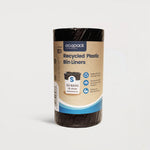 Ecopack 18l black recycled plastic bin liners