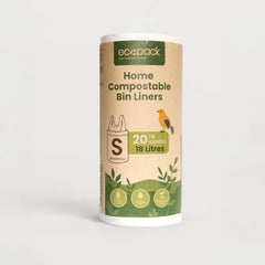 Ecopack 18L Compostable Bin Liners Roll #1-roll-20-bags