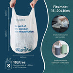 Ecopack 18L Recycled Plastic Bin Liners with Handle Size