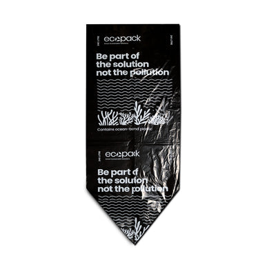 Ecopack 240L recycled plastic bin liner, black, folded flat