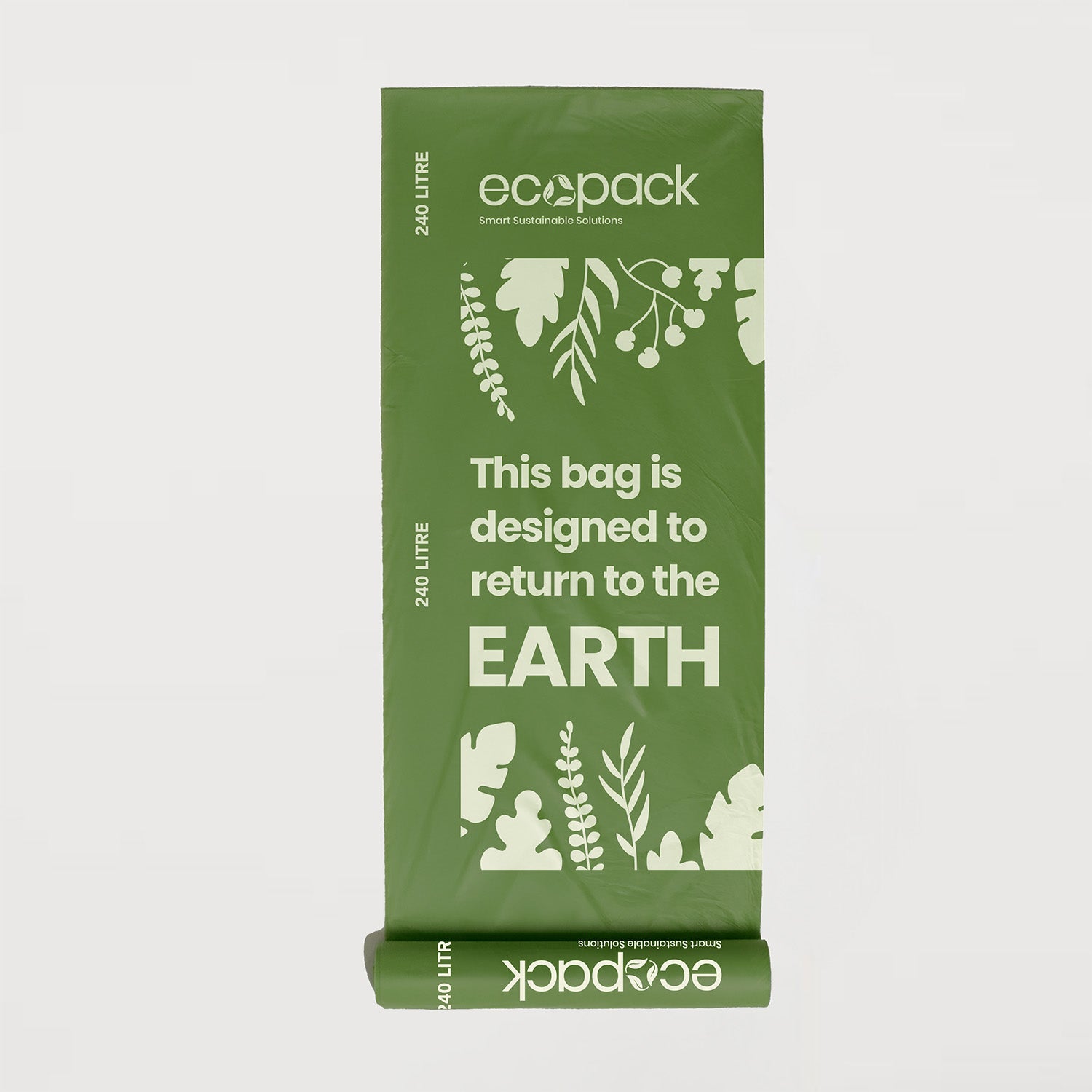 Ecopack 240L Wheelie Green Compostable Bin Liners Bag