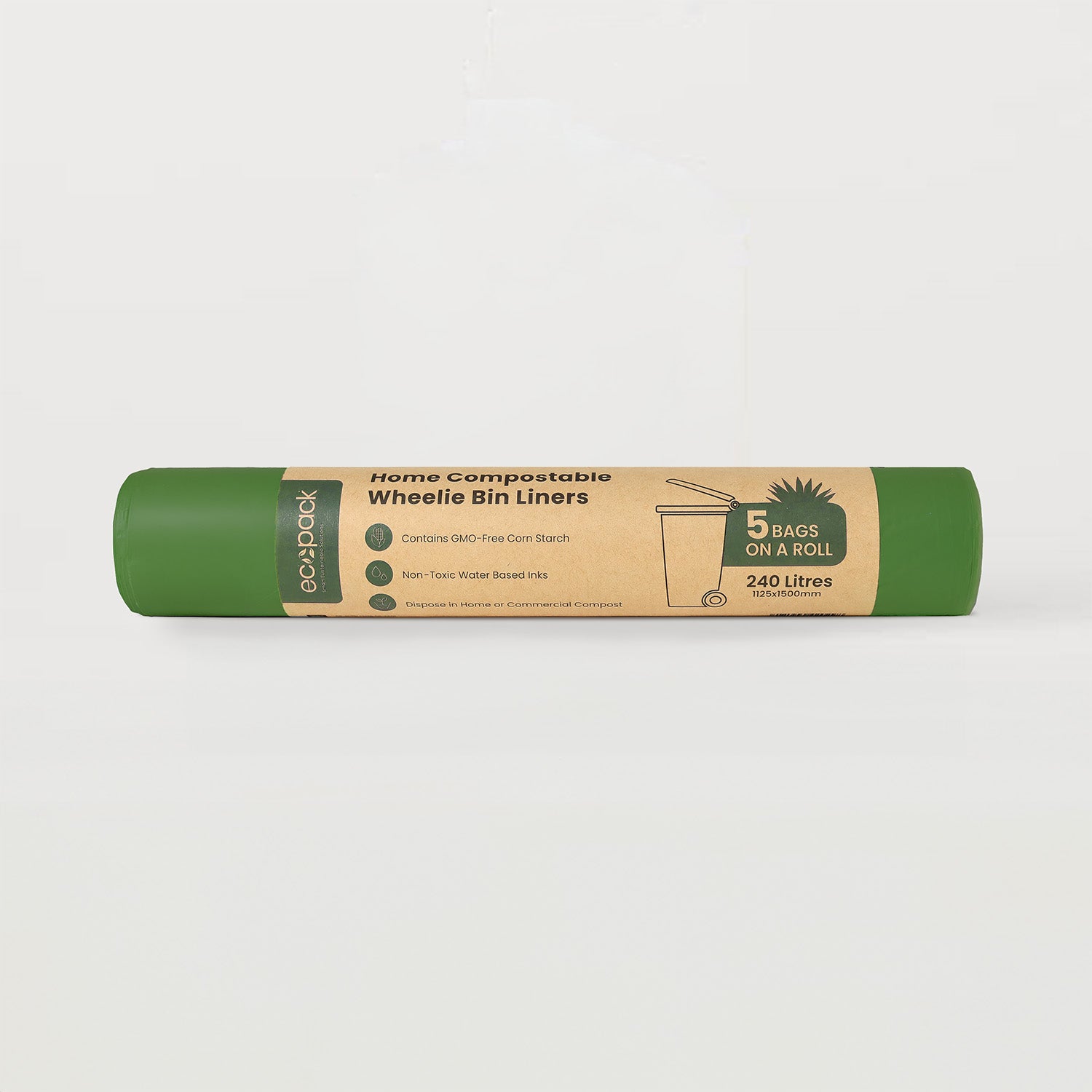 Ecopack 240L Wheelie Green Compostable Bin Liners 