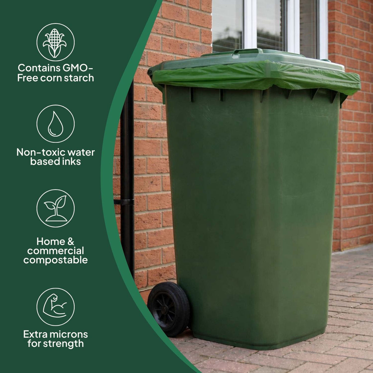 Ecopack 240L Compostable Wheelie Bin Liners Overview