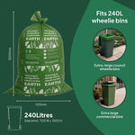 Ecopack 240L Compostable Wheelie Bin Liners Size