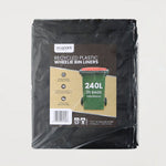 Ecopack 240L heavy-duty recycled plastic wheelie bin liners