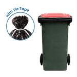 Ecopack 240L Recycled Plastic Wheelie Bin Liners with Tie Tape 