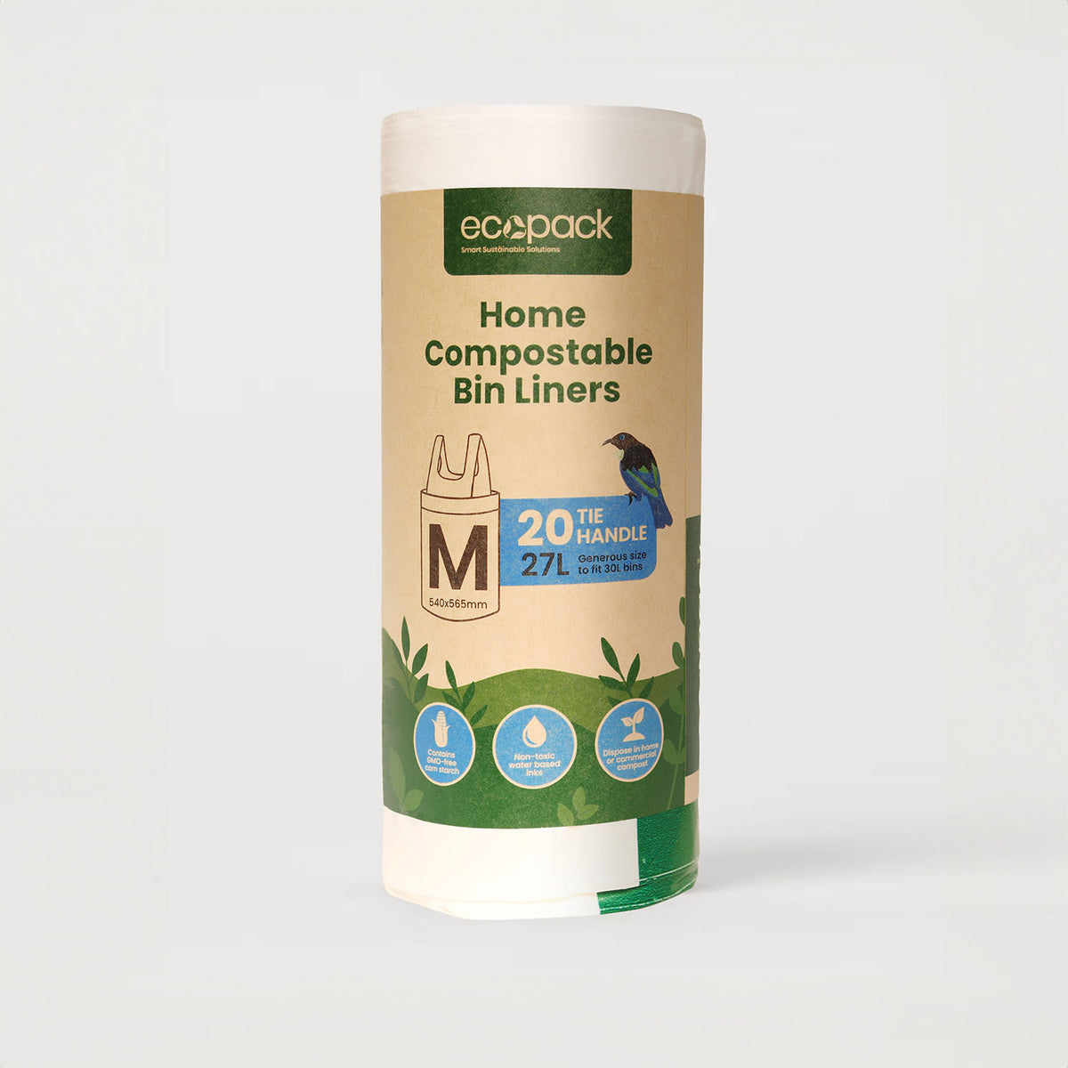 Ecopack 27L Compostable Bin Liners Roll 