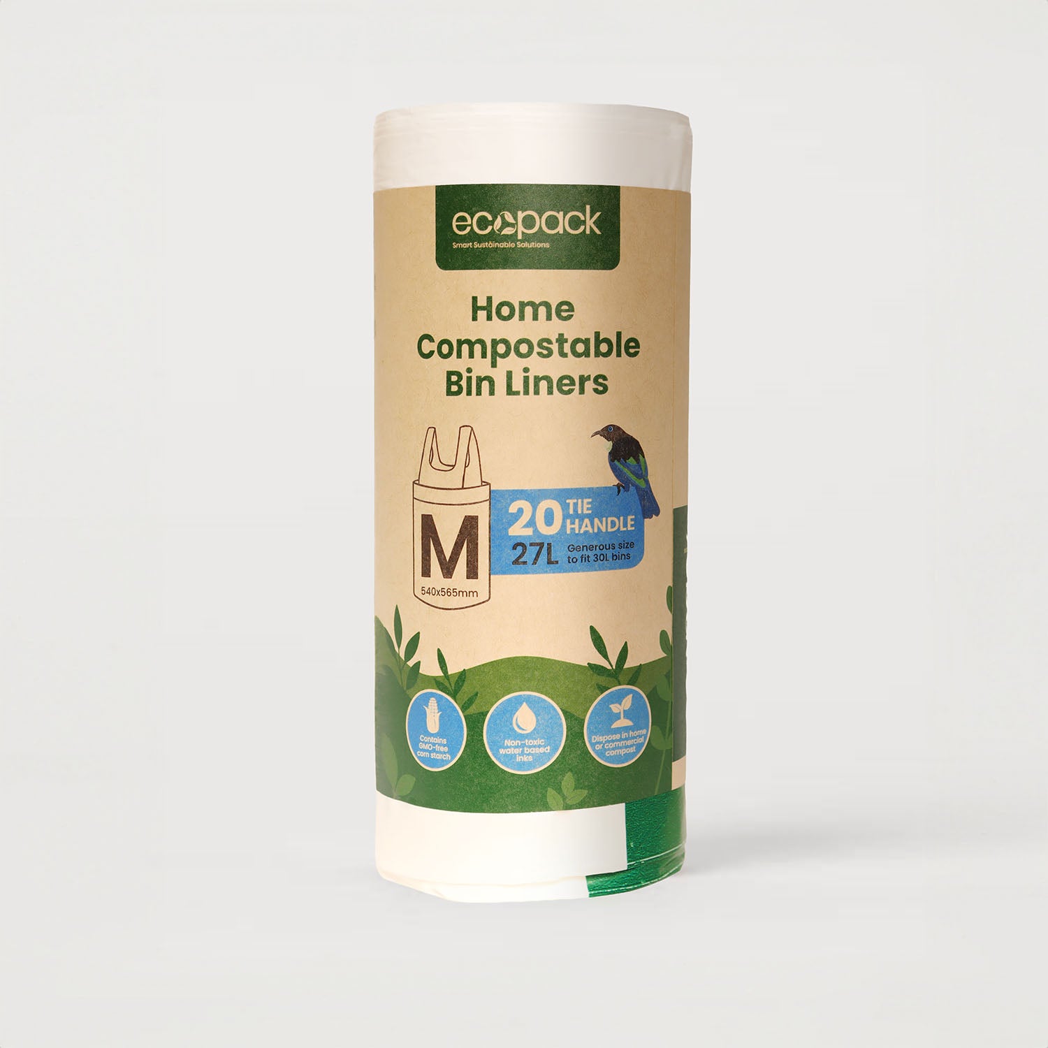 Ecopack 27L Compostable Bin Liners Roll 
