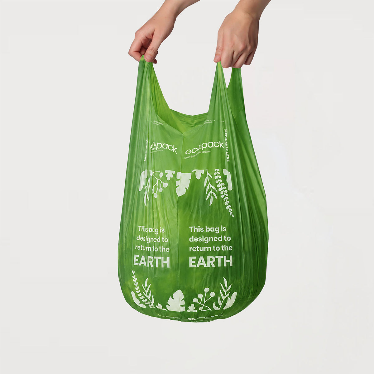 Ecopack 27L Compostable Green Bin Liners Dispenser Box Bag