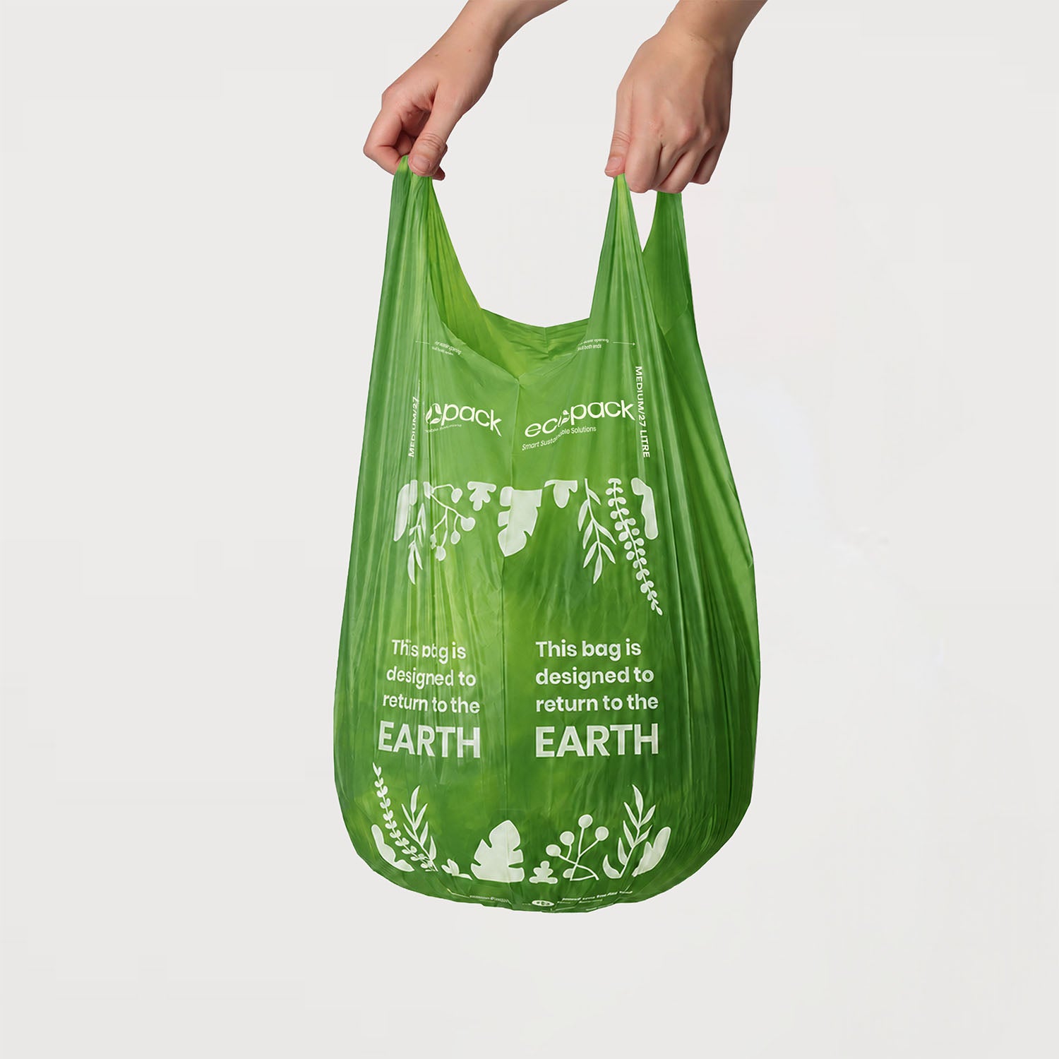Ecopack 27L Compostable Green Bin Liners Dispenser Box Bag