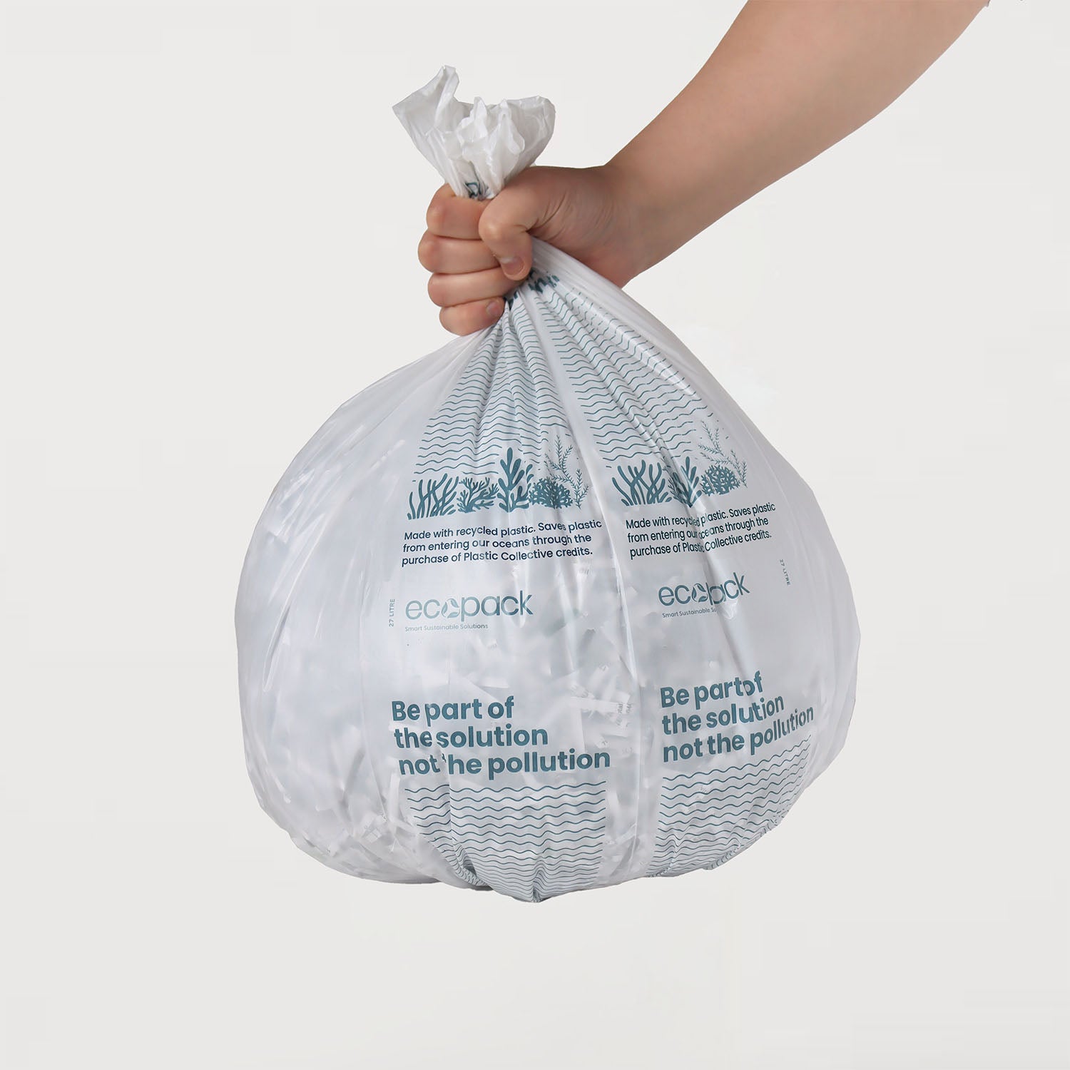 Ecopack 27L recycled plastic bin liners medium bag