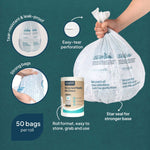 Ecopack 27L recycled plastic bin liners medium size features