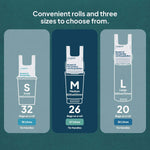 Ecopack 27L Reycled Plastic Bin Liners with Handle Different Sizes (M)
