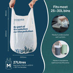 Ecopack 27L Recycled Plastic Bin Liners with Handle Size
