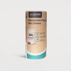 Ecopack 30L White Recycled Plastic Bin Liners