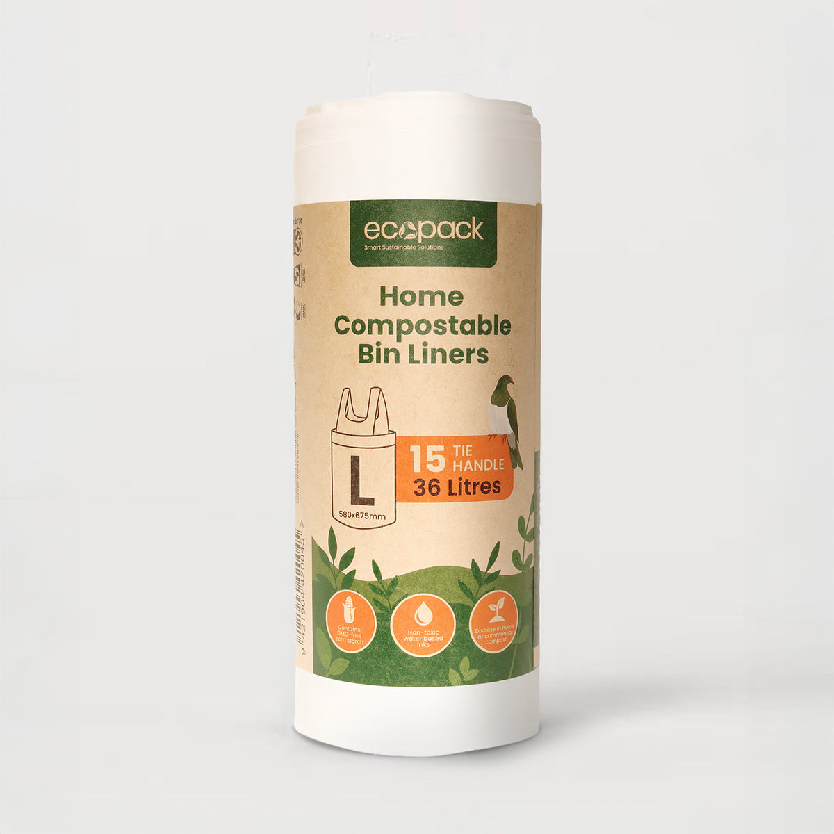 Ecopack 36L Compostable Bin Liners Roll 