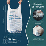 Ecopack 36L Recycled Plastic Bin Liners with Handle Size