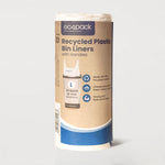 Ecopack 36L Large Recycled Plastic Bin Liners with Tie Handles