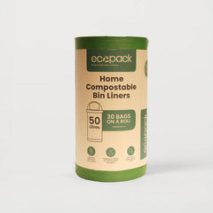 Ecopack 50L Green Compostable Bin Liners