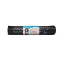 Ecopack 60L Recycled Plastic Bin Liners with String Tie Roll