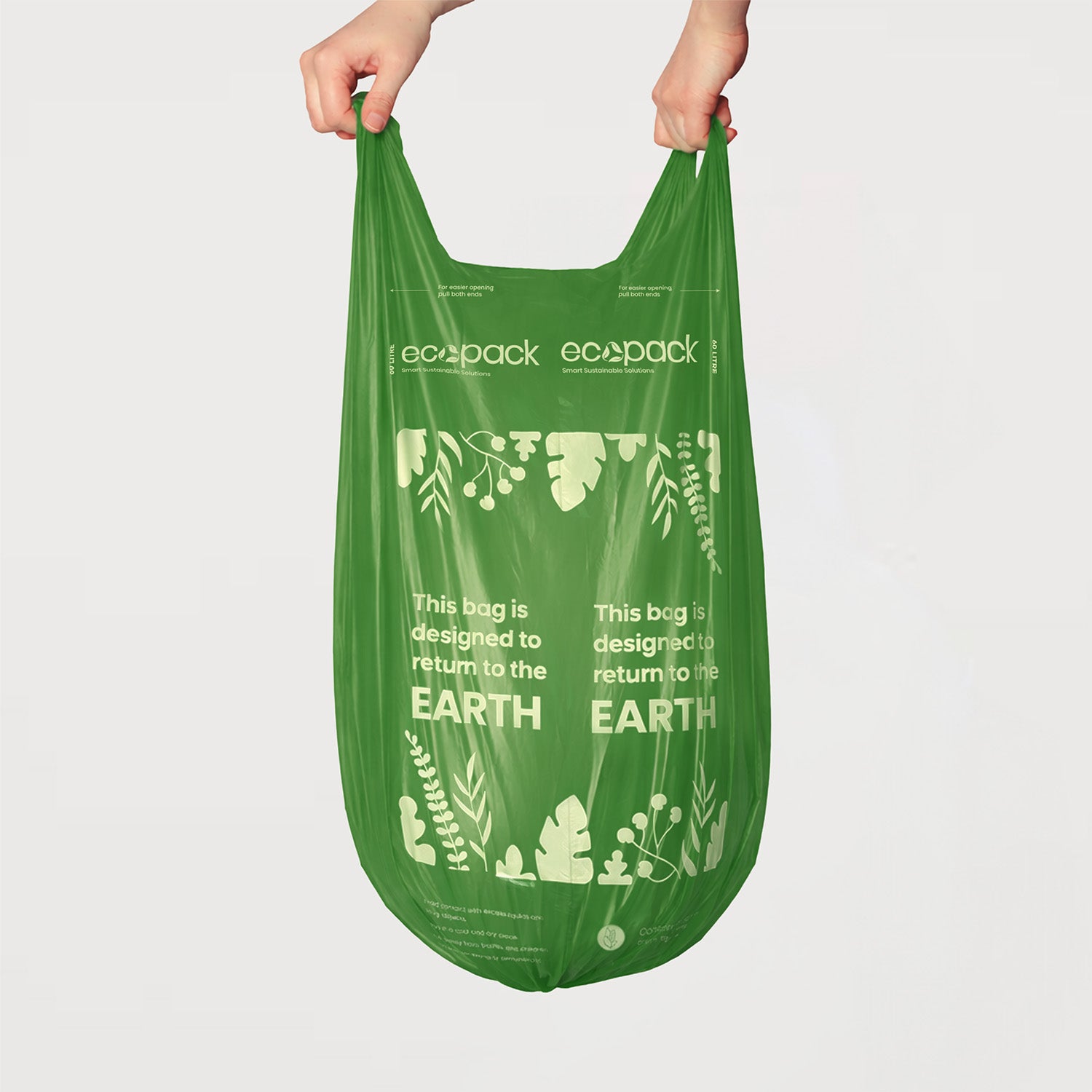 Ecopack 60L Compostable Bin Liners Bag