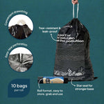 Ecopack 70L XL Recycled Plastic Drawstring Garbage Bags Features