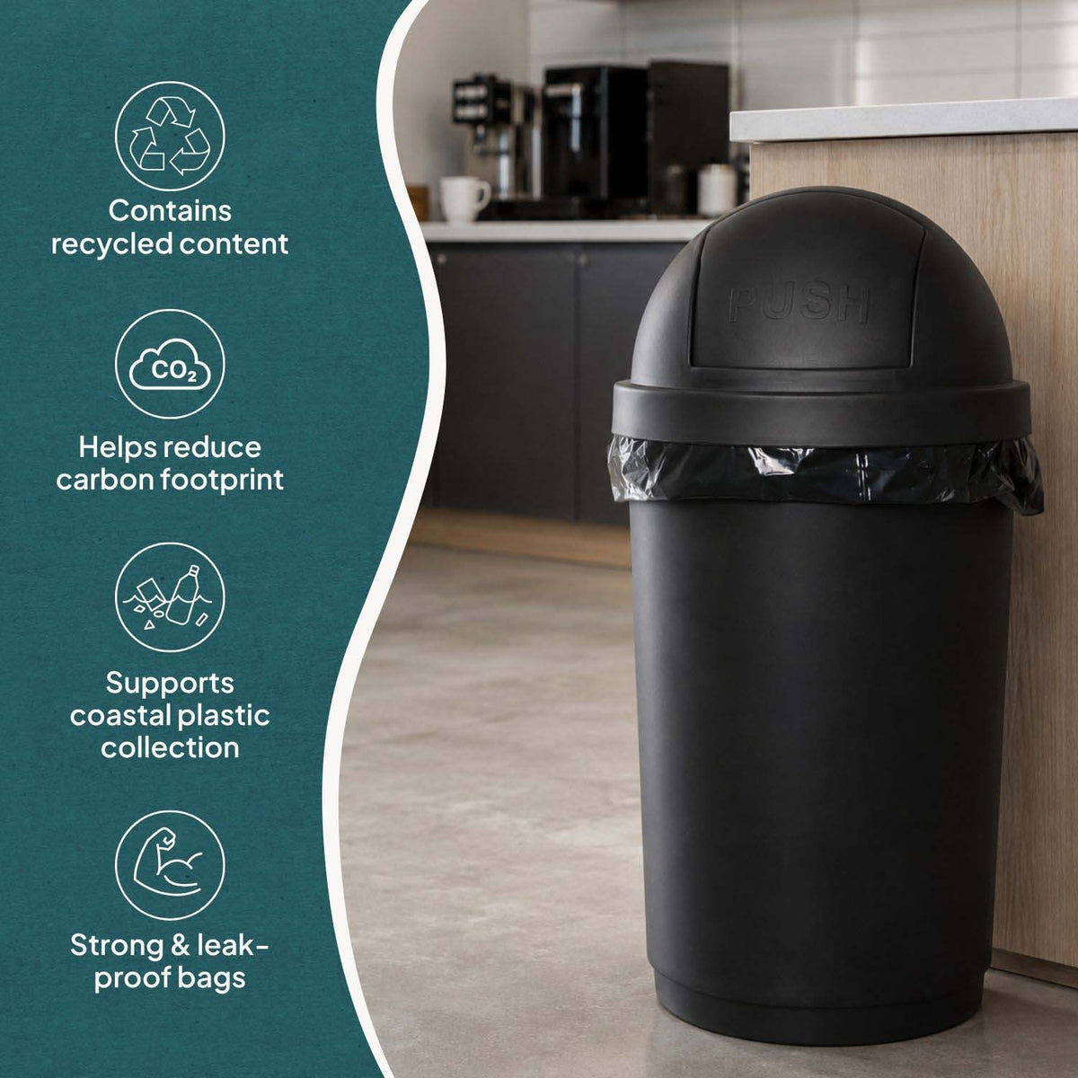 Ecopack 70L XL Recycled Plastic Drawstring Garbage Bags Overview