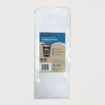 80L white heavy-duty recycled plastic garbage bags with string tie