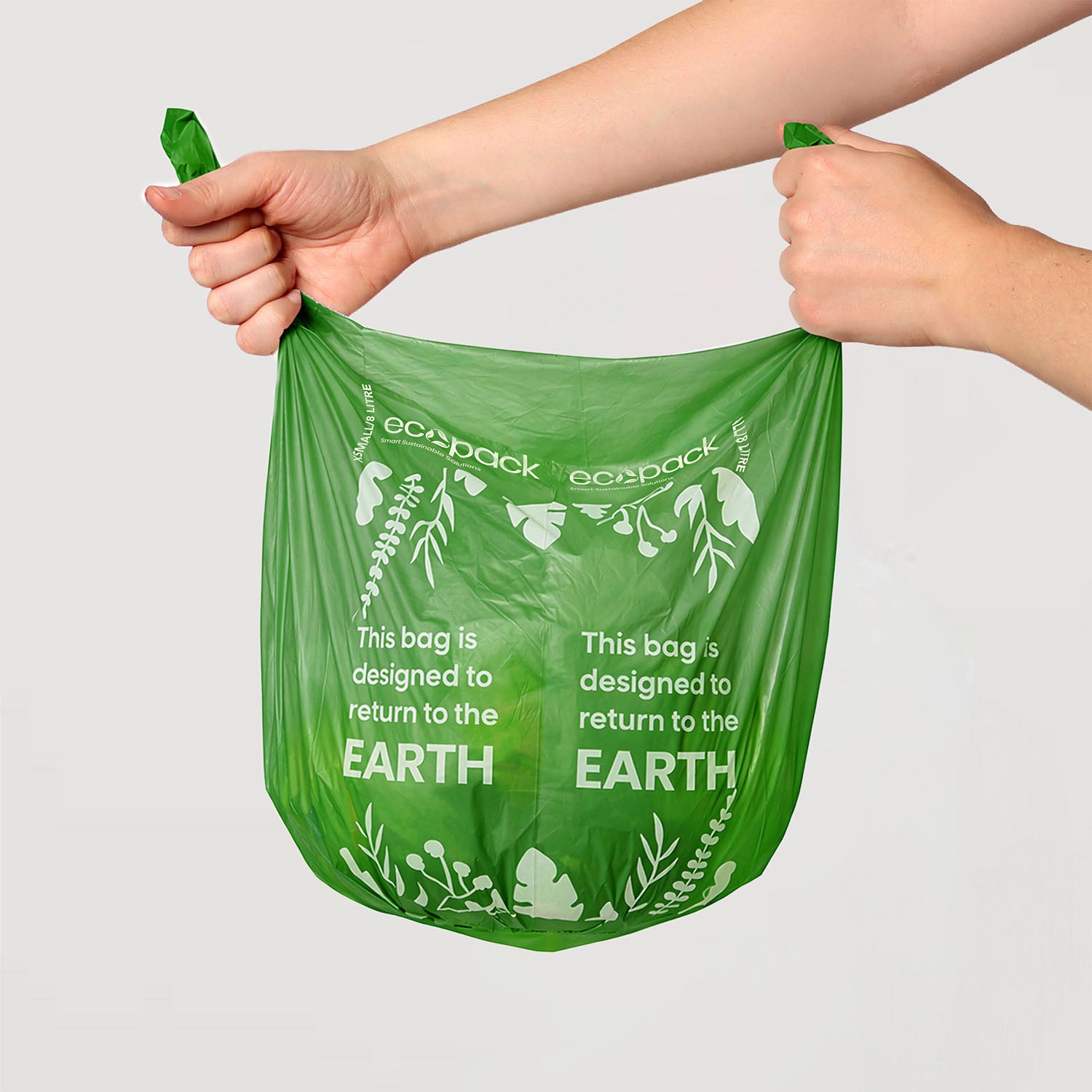 Ecopack 8L Compostable Green Bin Liners Dispenser Box Bag